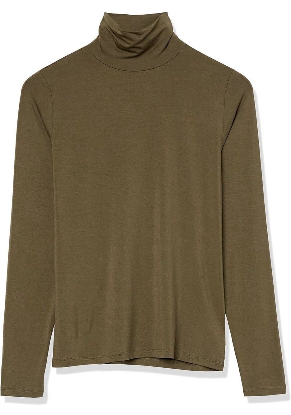 The Drop Women's Phoebe Long Sleeve Turtleneck Second Skin Top Olive Size XXS NW